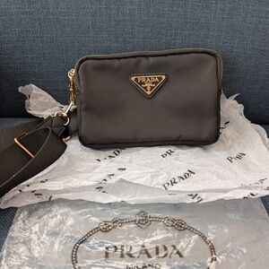 UPCYCLED Prada Black Nylon BumBag